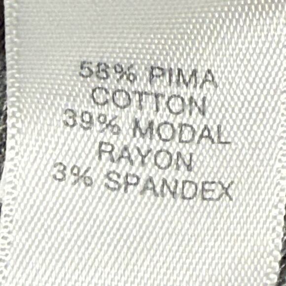 Pure Jill Knit Gray Knee Length Dress M Pima Cotton V Neck Long Sleeves Pockets - Picture 7 of 8